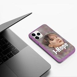 Чехол iPhone 11 Pro матовый BTS J-Hope, цвет: 3D-фиолетовый — фото 2