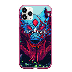 Чехол iPhone 11 Pro матовый CS:GO Hyper Beast, цвет: 3D-малиновый