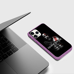 Чехол iPhone 11 Pro матовый God of War, цвет: 3D-фиолетовый — фото 2