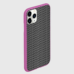Чехол iPhone 11 Pro матовый Кольчуга воина, цвет: 3D-фиолетовый — фото 2