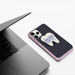 Чехол iPhone 11 Pro матовый Amazing Dentist, цвет: 3D-розовый — фото 2