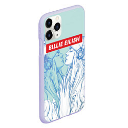 Чехол iPhone 11 Pro матовый Billie Eilish Music, цвет: 3D-светло-сиреневый — фото 2