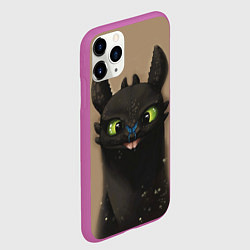 Чехол iPhone 11 Pro матовый Как приручить дракона, цвет: 3D-фиолетовый — фото 2