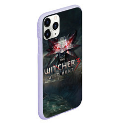 Чехол iPhone 11 Pro матовый The Witcher 3: Wild Hunt, цвет: 3D-светло-сиреневый — фото 2