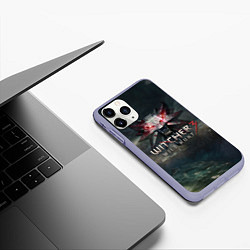 Чехол iPhone 11 Pro матовый The Witcher 3: Wild Hunt, цвет: 3D-светло-сиреневый — фото 2