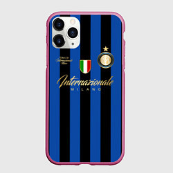 Чехол iPhone 11 Pro матовый Internazionale Milano, цвет: 3D-малиновый