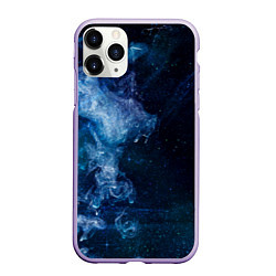 Чехол iPhone 11 Pro матовый Синий космос, цвет: 3D-светло-сиреневый