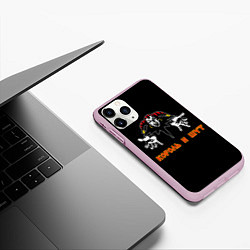 Чехол iPhone 11 Pro матовый КОРОЛЬ И ШУТ, цвет: 3D-розовый — фото 2