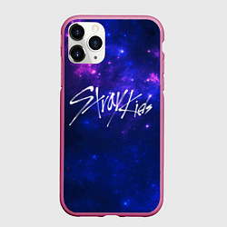 Чехол iPhone 11 Pro матовый Stray Kids, цвет: 3D-малиновый