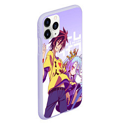 Чехол iPhone 11 Pro матовый No Game No Life, цвет: 3D-светло-сиреневый — фото 2