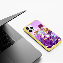 Чехол iPhone 11 Pro матовый No Game No Life, цвет: 3D-желтый — фото 2