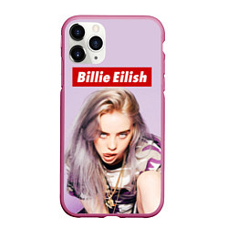 Чехол iPhone 11 Pro матовый Billie Eilish: Bored, цвет: 3D-малиновый