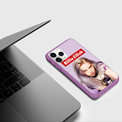 Чехол iPhone 11 Pro матовый Billie Eilish: Bored, цвет: 3D-фиолетовый — фото 2
