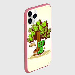 Чехол iPhone 11 Pro матовый Forest Creeper, цвет: 3D-малиновый — фото 2