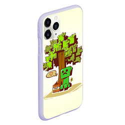 Чехол iPhone 11 Pro матовый Forest Creeper, цвет: 3D-светло-сиреневый — фото 2