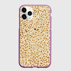 Чехол iPhone 11 Pro матовый Блин, цвет: 3D-фиолетовый