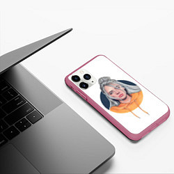 Чехол iPhone 11 Pro матовый Billie Eilish: Six Feet Under, цвет: 3D-малиновый — фото 2