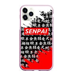 Чехол iPhone 11 Pro матовый SENPAI, цвет: 3D-розовый