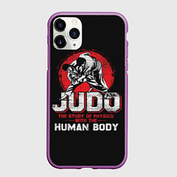 Чехол iPhone 11 Pro матовый Judo: Human Body, цвет: 3D-фиолетовый