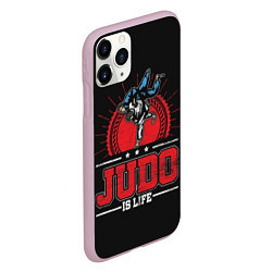 Чехол iPhone 11 Pro матовый Judo is life, цвет: 3D-розовый — фото 2