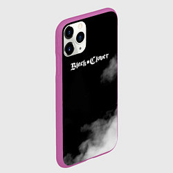 Чехол iPhone 11 Pro матовый Чёрный клевер, цвет: 3D-фиолетовый — фото 2