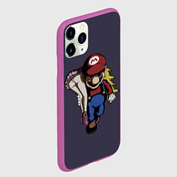 Чехол iPhone 11 Pro матовый Mario Chad, цвет: 3D-фиолетовый — фото 2