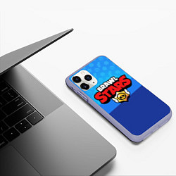 Чехол iPhone 11 Pro матовый Brawl Stars, цвет: 3D-светло-сиреневый — фото 2