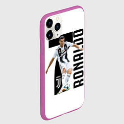 Чехол iPhone 11 Pro матовый Ronaldo the best, цвет: 3D-фиолетовый — фото 2