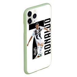Чехол iPhone 11 Pro матовый Ronaldo the best, цвет: 3D-салатовый — фото 2