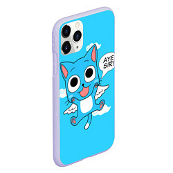 Чехол iPhone 11 Pro матовый Fairy Tail: Happy, цвет: 3D-светло-сиреневый — фото 2