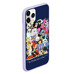 Чехол iPhone 11 Pro матовый Undertale, цвет: 3D-светло-сиреневый — фото 2