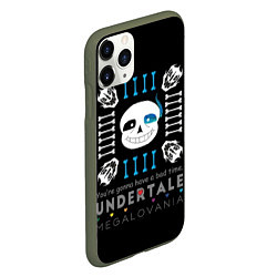 Чехол iPhone 11 Pro матовый Undertale, цвет: 3D-темно-зеленый — фото 2