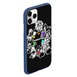 Чехол iPhone 11 Pro матовый Undertale, цвет: 3D-тёмно-синий — фото 2