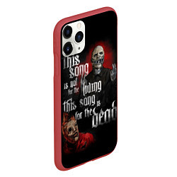 Чехол iPhone 11 Pro матовый Slipknot: This Song, цвет: 3D-красный — фото 2