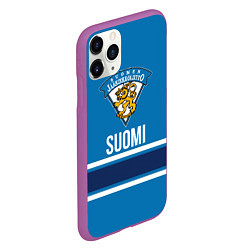 Чехол iPhone 11 Pro матовый Сборная Финляндии, цвет: 3D-фиолетовый — фото 2