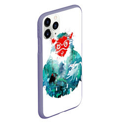 Чехол iPhone 11 Pro матовый Princess Mononoke, цвет: 3D-серый — фото 2