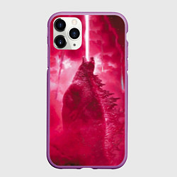 Чехол iPhone 11 Pro матовый Red Godzilla, цвет: 3D-фиолетовый
