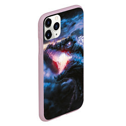 Чехол iPhone 11 Pro матовый Годзилла, цвет: 3D-розовый — фото 2