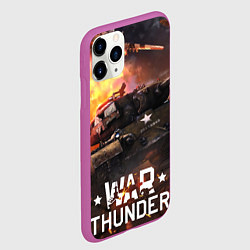 Чехол iPhone 11 Pro матовый War thunder explosion, цвет: 3D-фиолетовый — фото 2