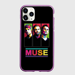 Чехол iPhone 11 Pro матовый Muse pop-art, цвет: 3D-фиолетовый