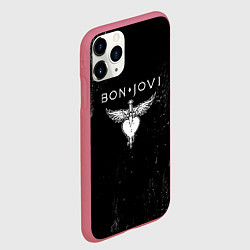 Чехол iPhone 11 Pro матовый Bon Jovi, цвет: 3D-малиновый — фото 2