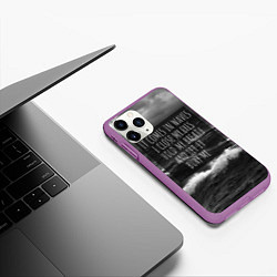 Чехол iPhone 11 Pro матовый Bring Me The Horizon - it comes in waves, цвет: 3D-фиолетовый — фото 2