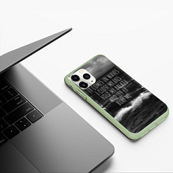 Чехол iPhone 11 Pro матовый Bring Me The Horizon - it comes in waves, цвет: 3D-салатовый — фото 2