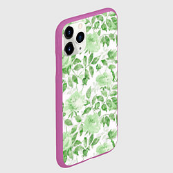 Чехол iPhone 11 Pro матовый Пышная растительность, цвет: 3D-фиолетовый — фото 2