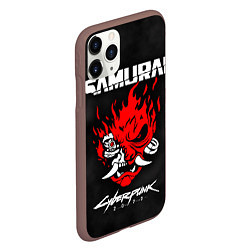 Чехол iPhone 11 Pro матовый Cyberpunk 2077: Samurai, цвет: 3D-коричневый — фото 2