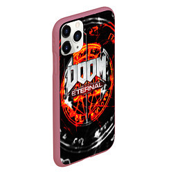 Чехол iPhone 11 Pro матовый DOOM ETERNAL, цвет: 3D-малиновый — фото 2