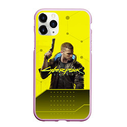 Чехол iPhone 11 Pro матовый CYBERPUNK 2077, цвет: 3D-розовый