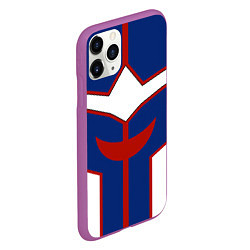 Чехол iPhone 11 Pro матовый ALL MIGHT MY HERO ACADEMIA MHA МОЯ ГЕРОЙСКАЯ АКАДЕ, цвет: 3D-фиолетовый — фото 2