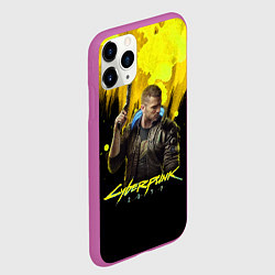Чехол iPhone 11 Pro матовый Cyberpunk 2077, цвет: 3D-фиолетовый — фото 2