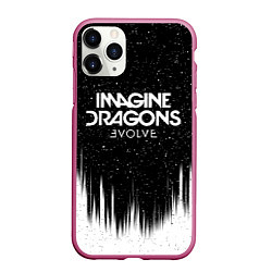 Чехол iPhone 11 Pro матовый IMAGINE DRAGONS, цвет: 3D-малиновый